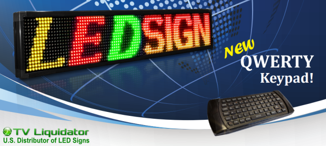 New March 2016 MultiColor LED Sign with Wireless Remote Keyboard