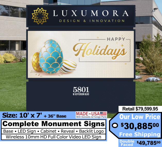 7x10 Monument LED Sign