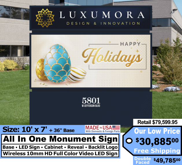 7x10 Monument LED Sign