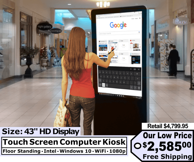 43″ Vertical Floor Standing Kiosk