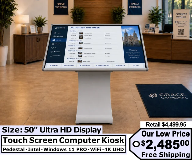 50″ Pedestal Kiosk