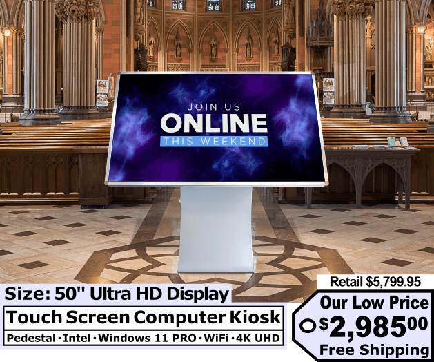 50″ Pedestal Kiosk
