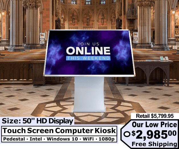 Floor Standing Touch Screen Display/Kiosk