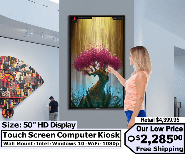 Floor Standing Touch Screen Display/Kiosk
