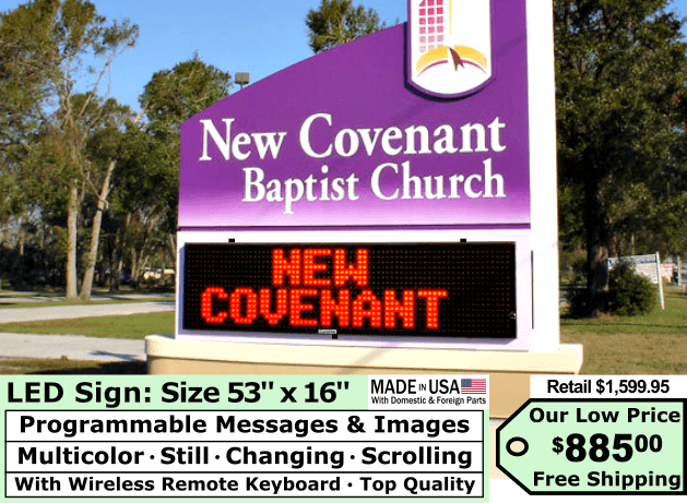 Scrolling Led Sign Programmable Electronic Message Signs Board Our Led Signs Are Very Clear And Bright Day Night Top Quality Many More Features Than Other Thousands Of Churches Have Bought Their