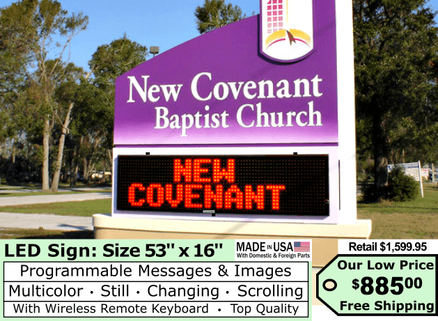 LED Sign Multicolor size 53″x16″