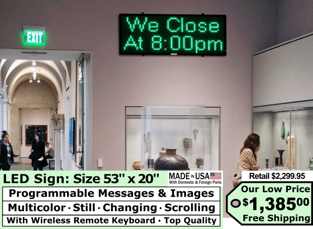 LED Sign Multicolor size 53″x20″