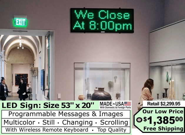 LED Sign Multicolor size 53″x20″