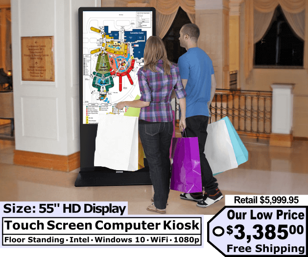 Floor Standing Touch Screen Display/Kiosk