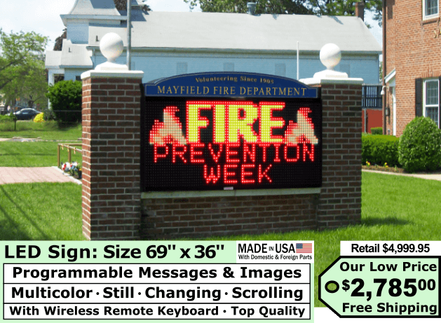 LED Sign Multicolor size 69″x36″