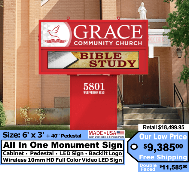 3x6 Monument LED Sign