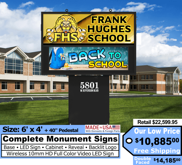 4x6 Monument LED Sign