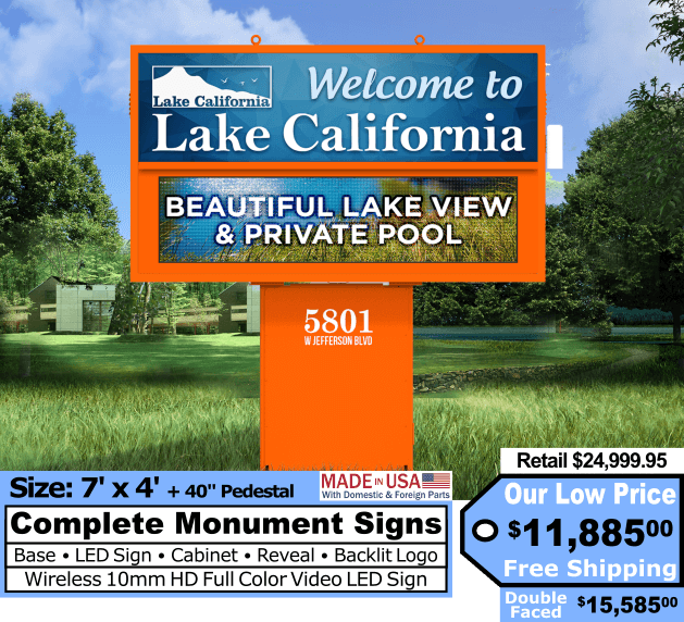 4x7 Monument LED Sign