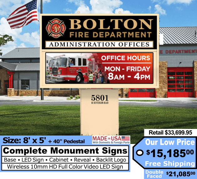 5x8 Monument LED Sign