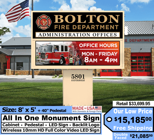 5x8 Monument LED Sign