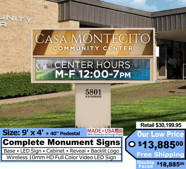 4x9 Monument LED Sign