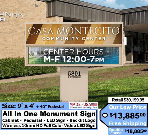 4x9 Monument LED Sign