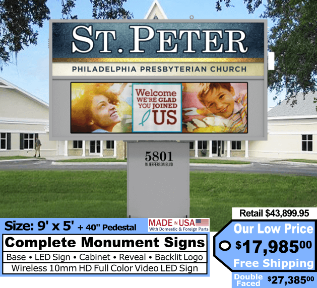 5x9 Monument LED Sign