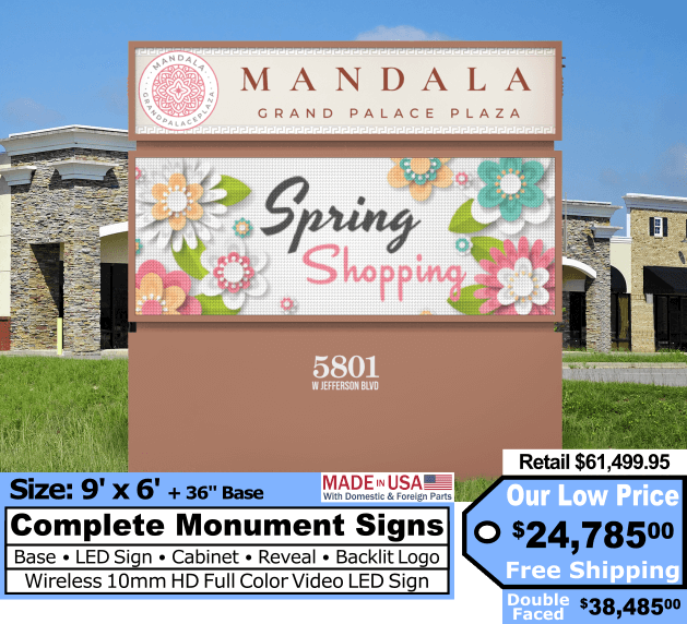 6x9 Monument LED Sign