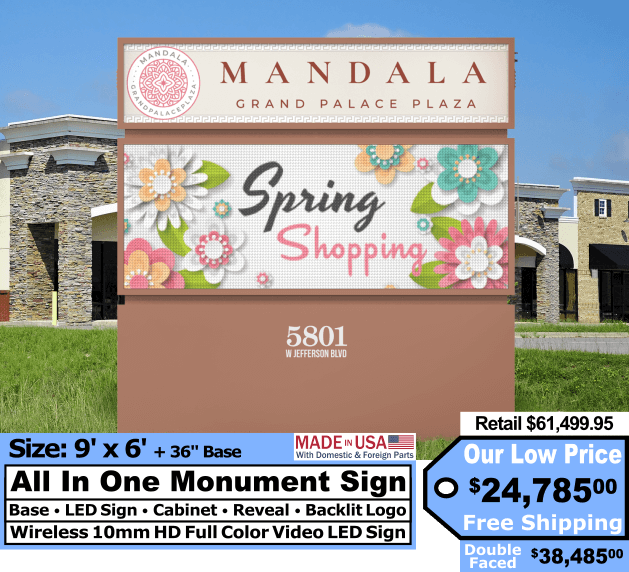 6x9 Monument LED Sign