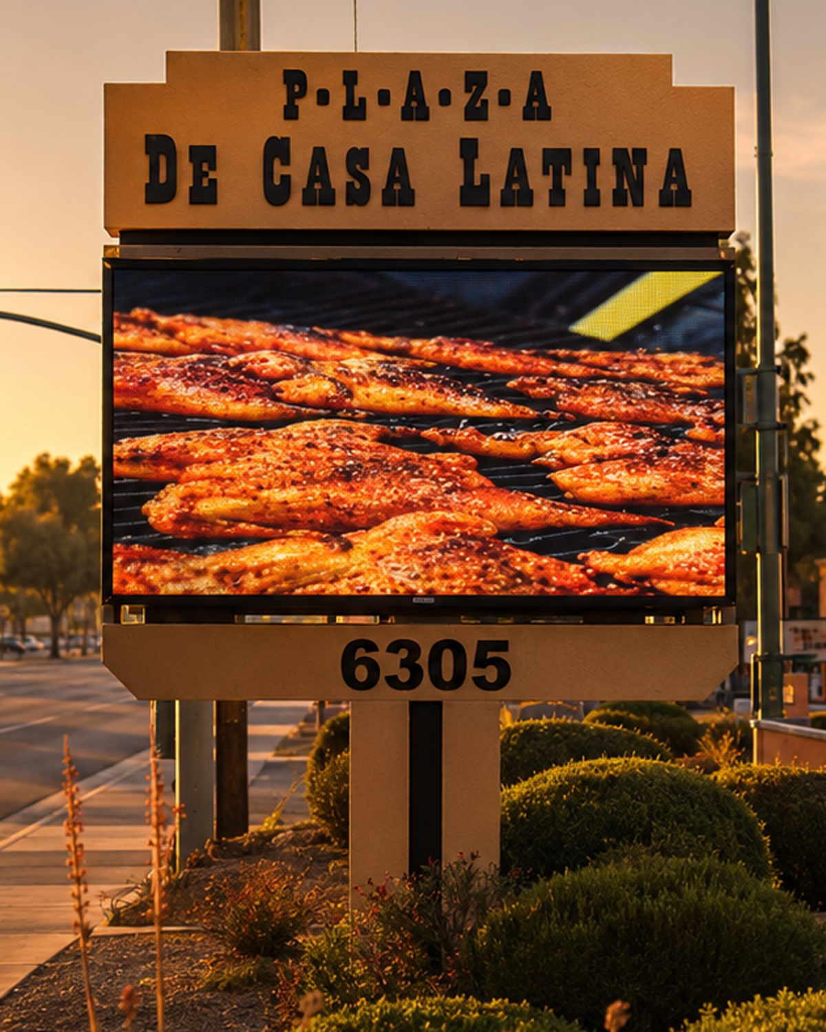 Monument mounted full color LED sign installation