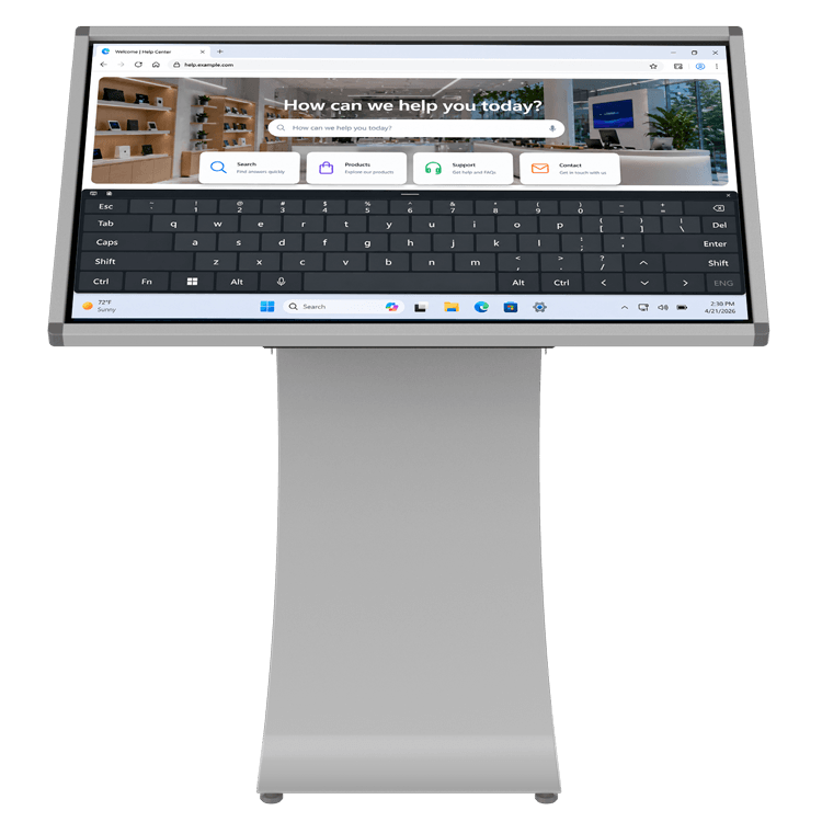 pedestal kiosk keyboard