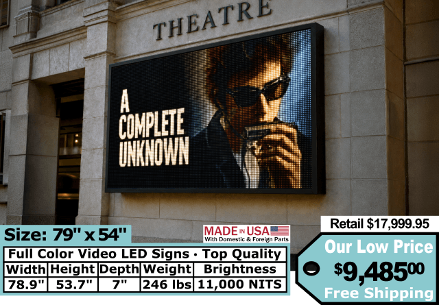 79 by 54 inch full color LED sign